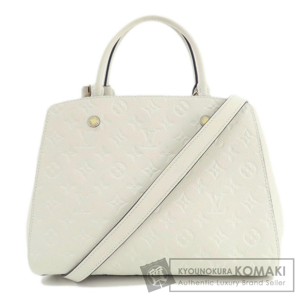 Louis Vuitton Montaigne White 2way Handbag Empreinte
